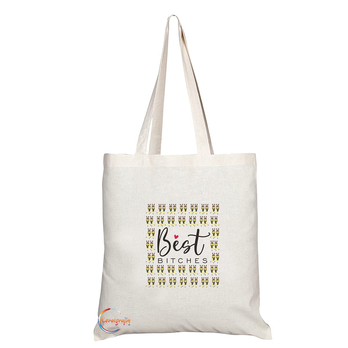 TB1471 Best B**ches Novelty Present Gift Printed Eco-Friendly Stylish Long Handled Tote Shoulder Bag
