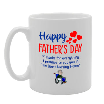 The Best Nursing Home Father'S Day   Printed Tea Coffee Ceramic  Mg5516 - Funny Printed Coffee Mug - Great Gift Idea