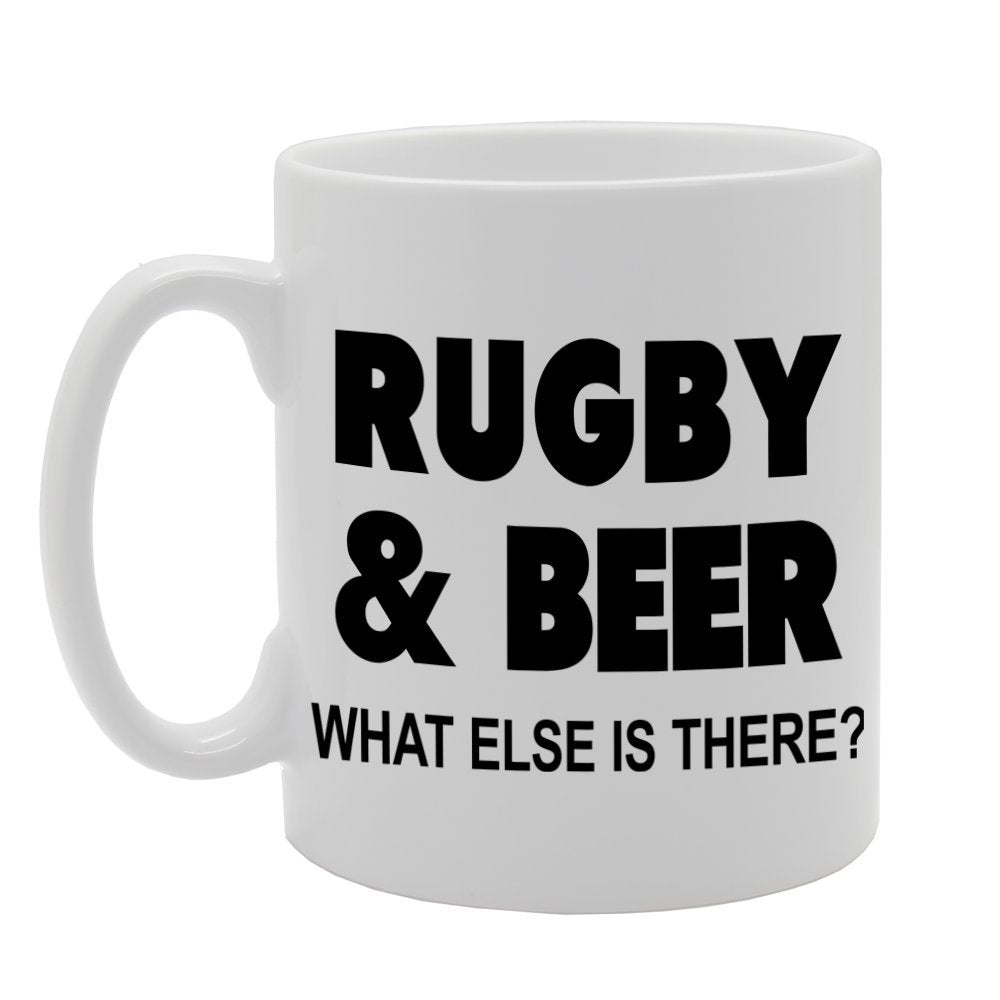 Rugby & Beer What Else Is There?   Printed Tea Coffee Ceramic  Mg1171 - Funny Printed Coffee Mug - Great Gift Idea