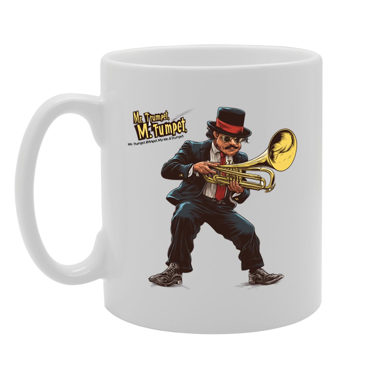 11Oz Ceramic  Featuring Trumpet Mg6581 – For Trumpet Players And Music Lovers - Funny Printed Coffee Mug - Great Gift Idea
