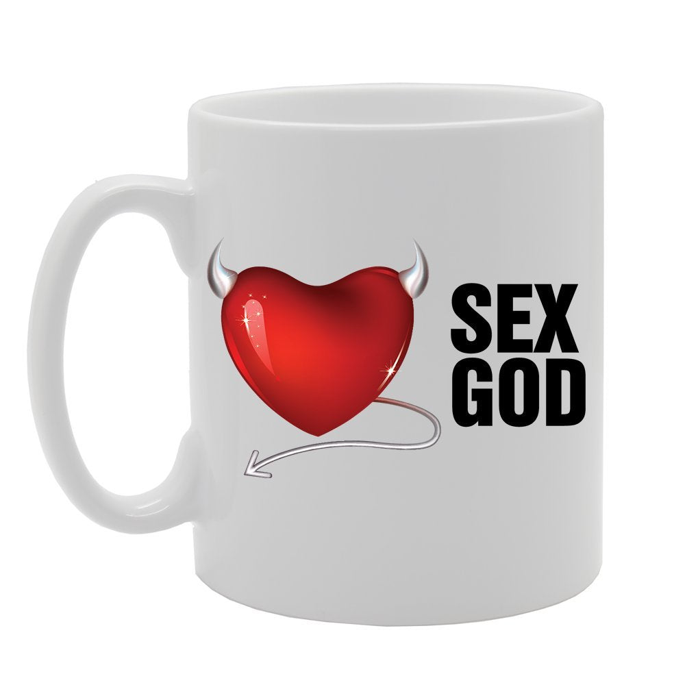Sex God   Printed Tea Coffee Ceramic  Mg4150 - Funny Printed Coffee Mug - Great Gift Idea