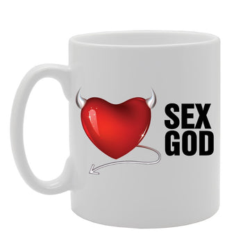 Sex God   Printed Tea Coffee Ceramic  Mg4150 - Funny Printed Coffee Mug - Great Gift Idea