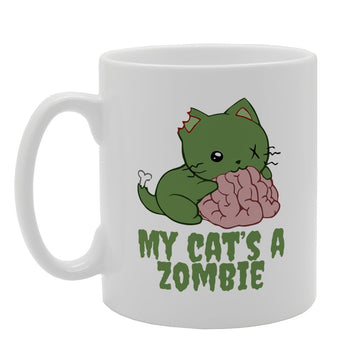 My Cats A Zombie   Printed Tea Coffee Ceramic  Mg2436 - Funny Printed Coffee Mug - Great Gift Idea
