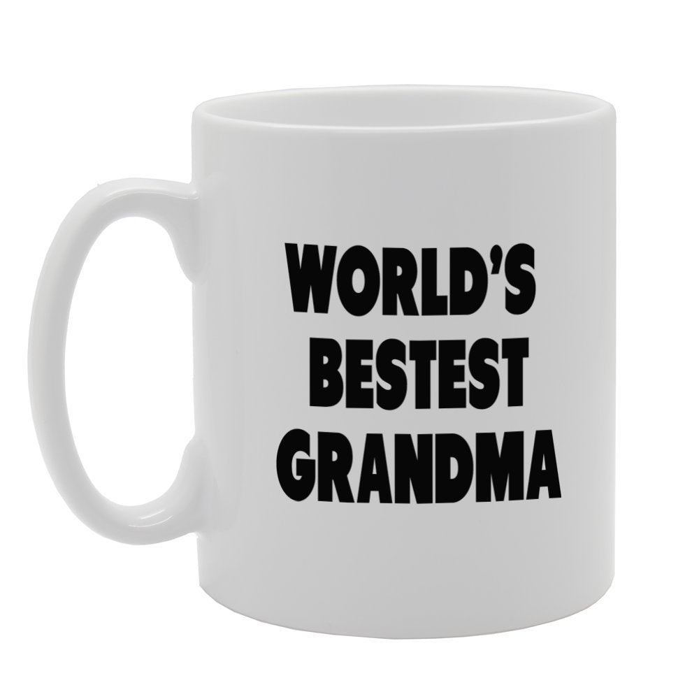 World'S Bestest Grandma   Printed Tea Coffee Ceramic  Mg1388 - Funny Printed Coffee Mug - Great Gift Idea