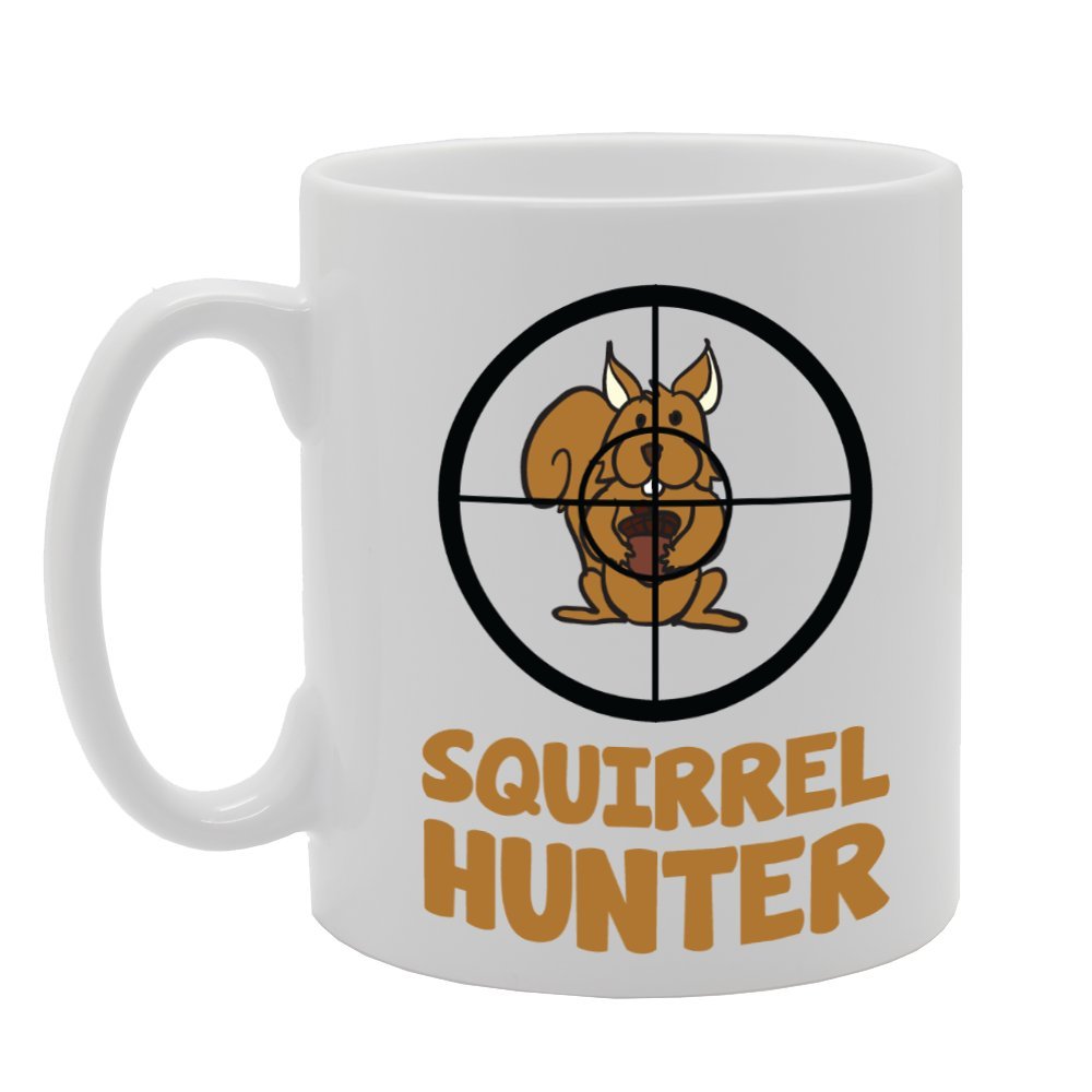 Squirrel Hunter   Printed Tea Coffee Ceramic  Mg3411 - Funny Printed Coffee Mug - Great Gift Idea