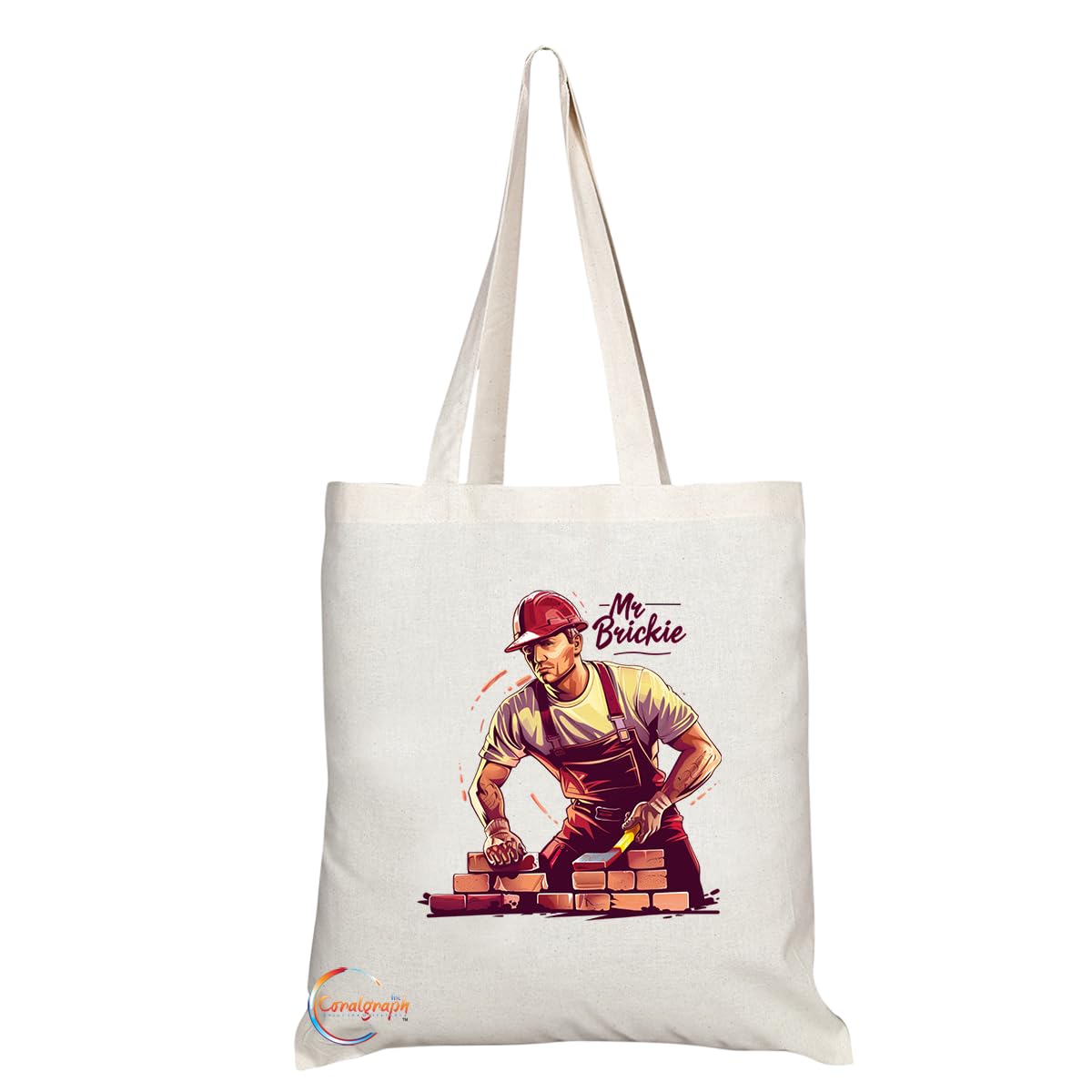 TB1715 Mr Brickie Tote Bag - Ideal for Bricklayers, Builders, Construction Workers - Sustainable, Stylish, Long Handled, Durable and Reusable