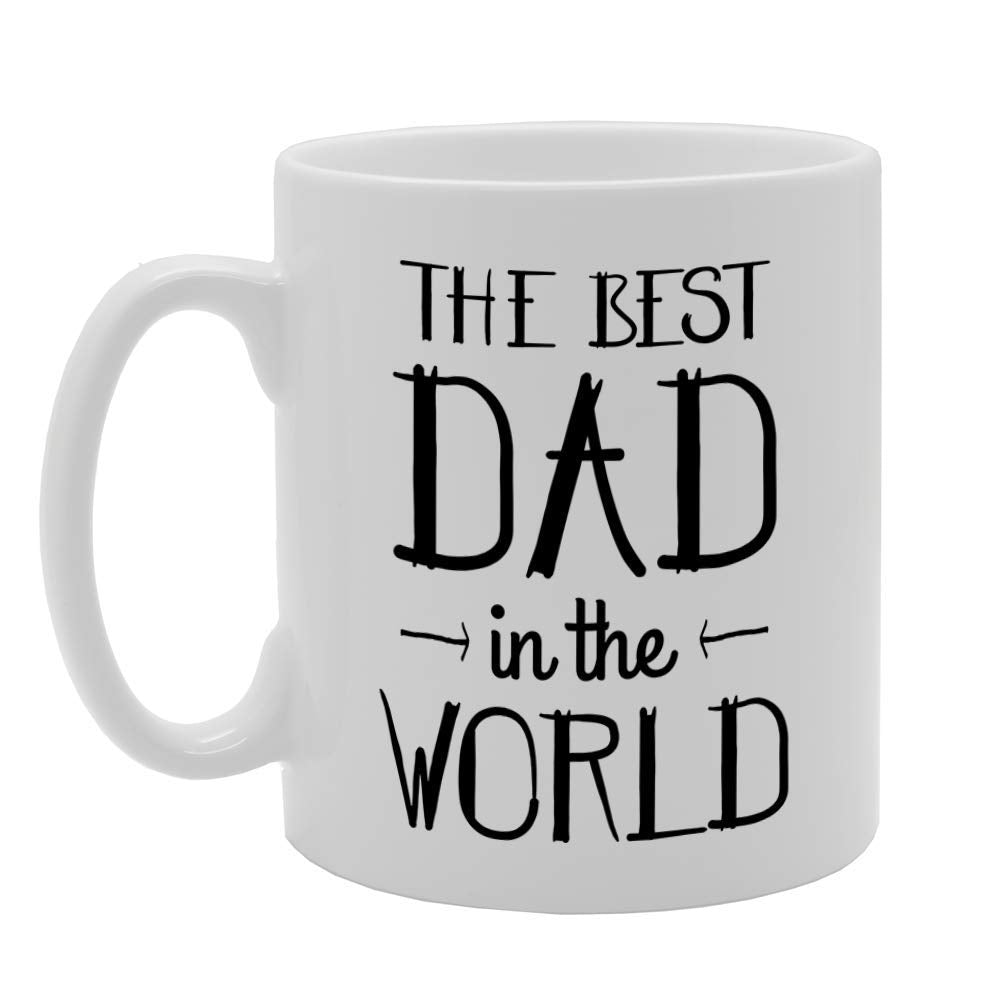The Best Dad In The World Fathers Day   Printed Tea Coffee Ceramic  Mg4799 - Funny Printed Coffee Mug - Great Gift Idea