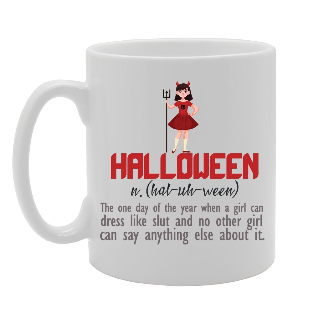 Halloween - Funny Halloween Meaning Dictionary Definition   Printed Tea Coffee Ceramic  Mg3845 - Funny Printed Coffee Mug - Great Gift Idea