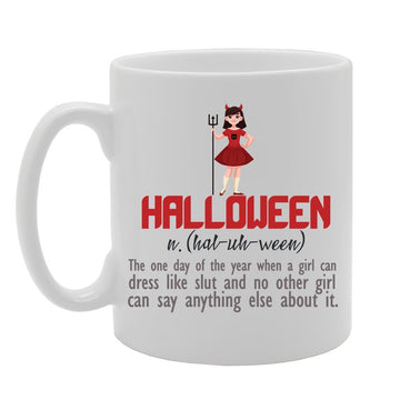 Halloween - Funny Halloween Meaning Dictionary Definition   Printed Tea Coffee Ceramic  Mg3845 - Funny Printed Coffee Mug - Great Gift Idea