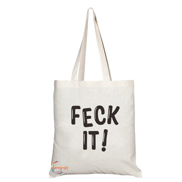 TB1102 Feck It Novelty Present Gift Printed Eco-Friendly Stylish Long Handled Tote Shoulder Bag