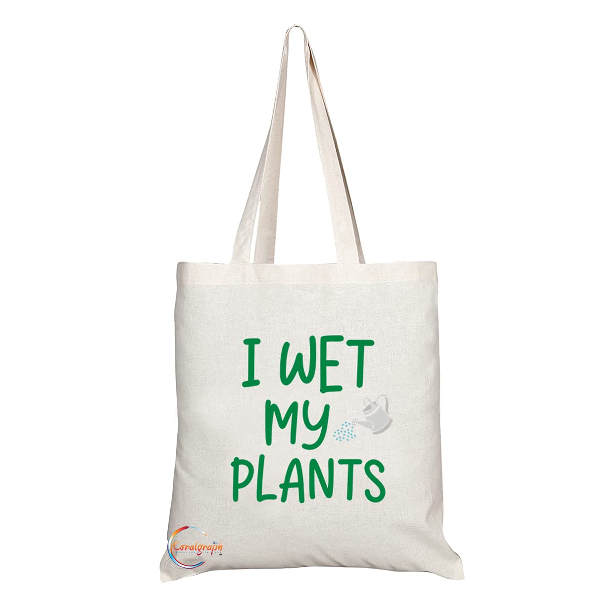 TB1115 I Wet My Plants Novelty Present Gift Printed Eco-Friendly Stylish Long Handled Tote Shoulder Bag