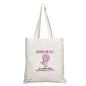 TB1384 Mommysaurus Like a Noraml Mommy but much more Roar-Some! Tea Novelty Present Gift Printed Eco-Friendly Stylish Long Handled Tote Shoulder Bag