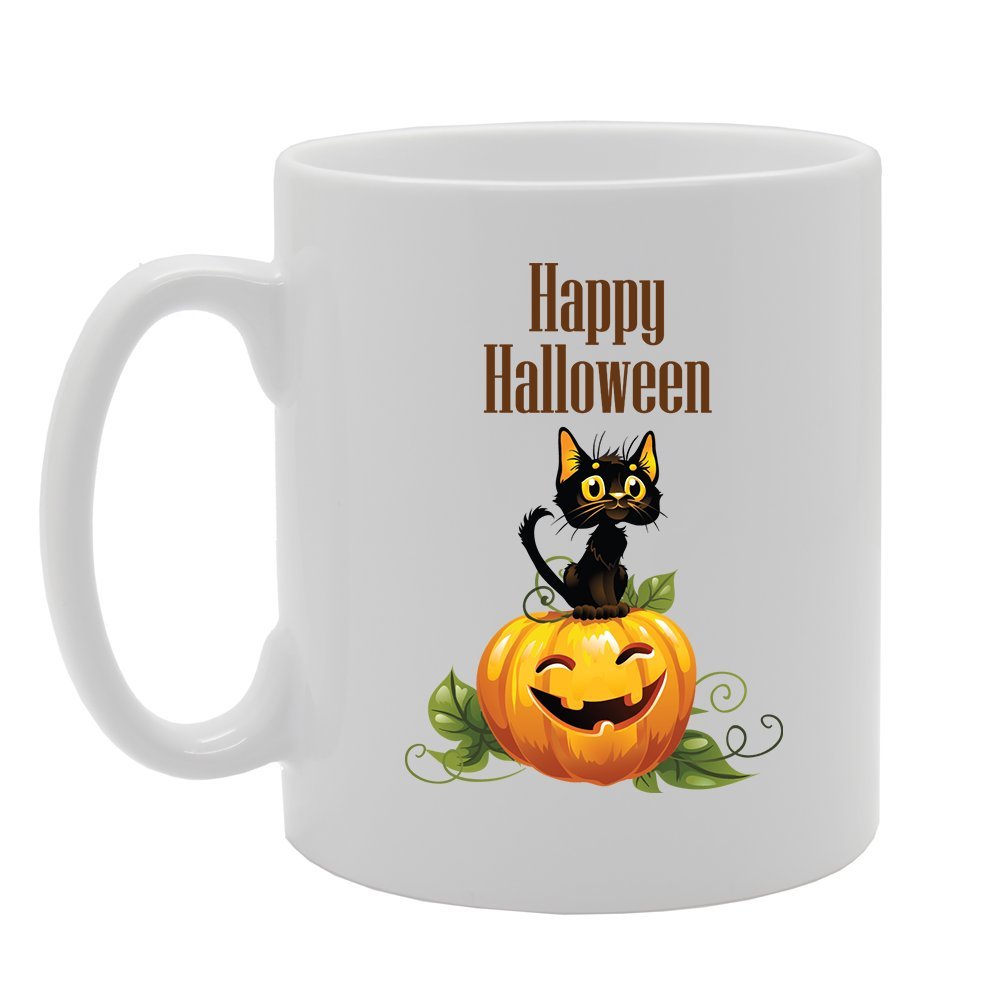 Halloween - Happy Halloween   Printed Tea Coffee Ceramic  Mg3844 - Funny Printed Coffee Mug - Great Gift Idea