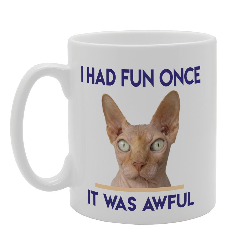 I Had Fun Once It Was Awful   Printed Tea Coffee Ceramic  Mg3262 - Funny Printed Coffee Mug - Great Gift Idea