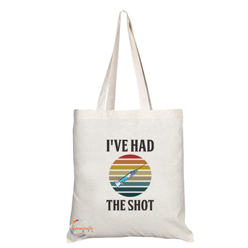 TB784 I've Had The Shot Nurse Doctor Novelty Present Gift Printed Eco-Friendly Stylish Long Handled Tote Shoulder Bag