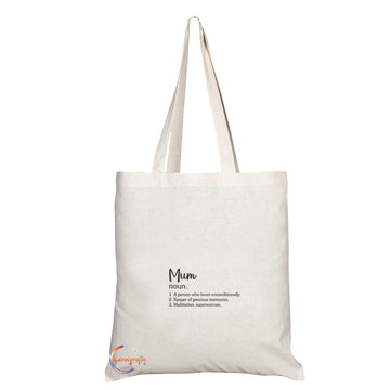 TB703 Mum Dictionary Alternative Meaning Novelty Present Gift Printed Eco-Friendly Stylish Long Handled Tote Shoulder Bag