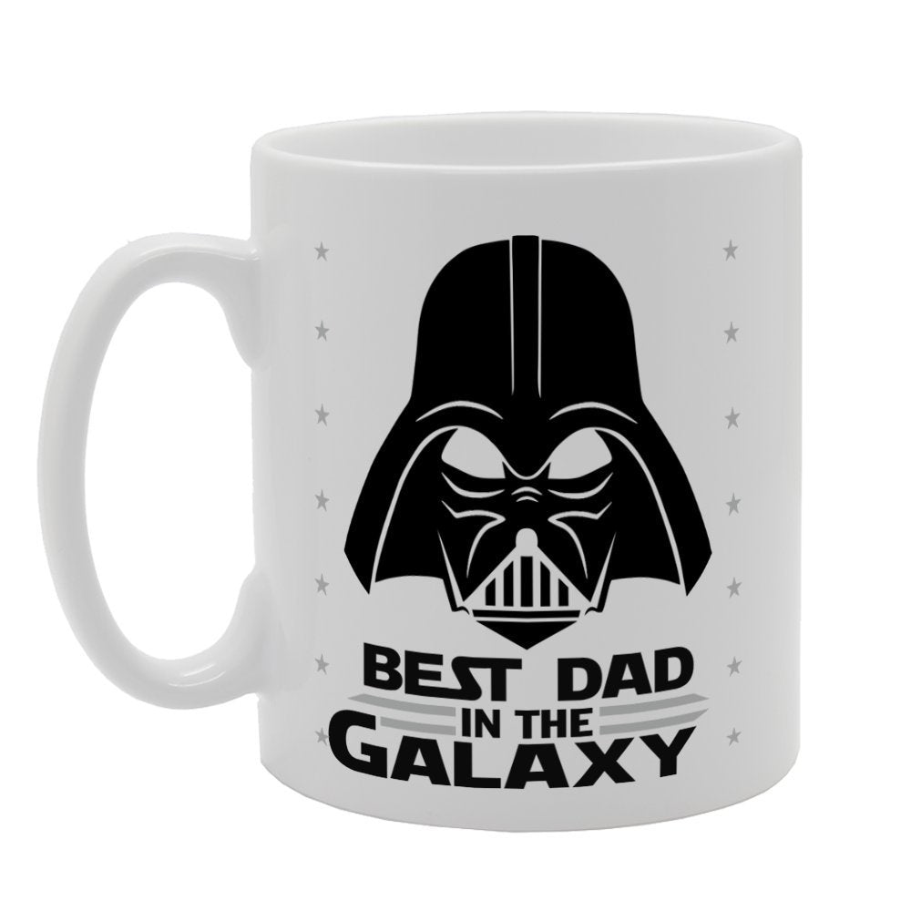 Father'S  - Best Dad In The Galaxy   Printed Tea Coffee Ceramic  Mg3797 - Funny Printed Coffee Mug - Great Gift Idea