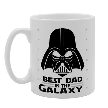 Father'S  - Best Dad In The Galaxy   Printed Tea Coffee Ceramic  Mg3797 - Funny Printed Coffee Mug - Great Gift Idea