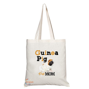 TB617 Pet MOM Guinea Pig Novelty Present Gift Printed Eco-Friendly Stylish Long Handled Tote Shoulder Bag