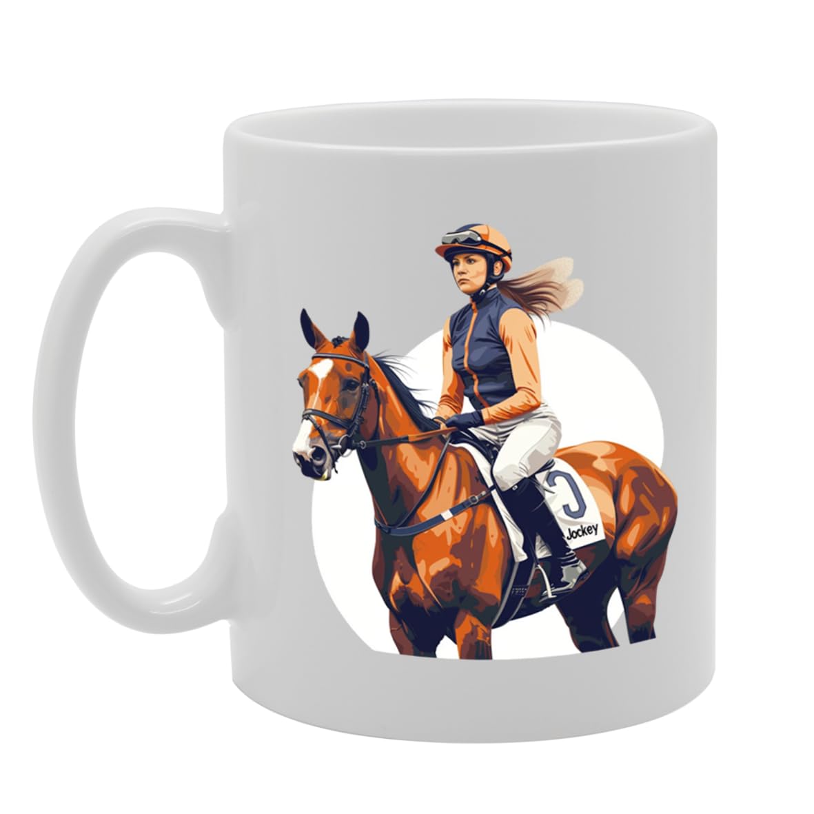 Mrs Jockey  - Ideal For Jockeys And Horse Racing Enthusiasts, 11Oz Ceramic Coffee  For Equestrian Sports Lovers Mg5972 - Funny Printed Coffee Mug - Great Gift Idea