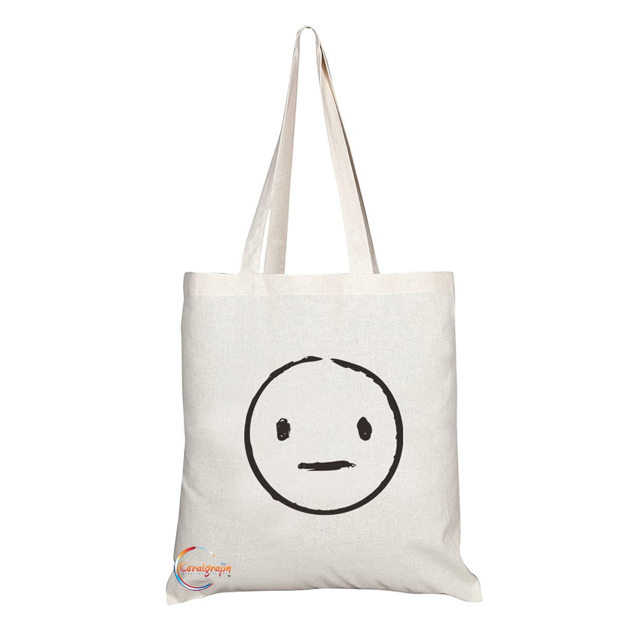 TB1259 Cute Face Novelty Present Gift Printed Eco-Friendly Stylish Long Handled Tote Shoulder Bag