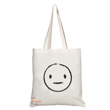 TB1259 Cute Face Novelty Present Gift Printed Eco-Friendly Stylish Long Handled Tote Shoulder Bag