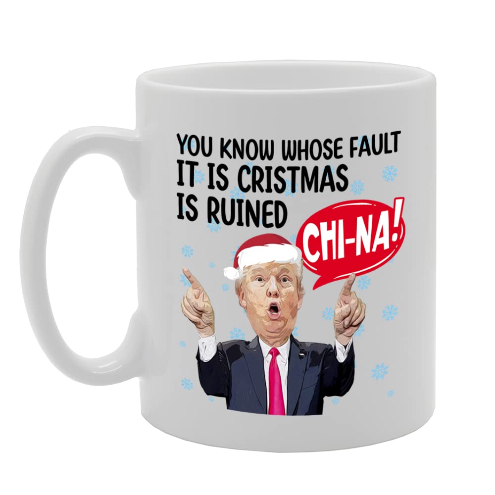Whose Fault It Is Christmas Is Ruined   Printed Tea Coffee Ceramic  Mg5505 - Funny Printed Coffee Mug - Great Gift Idea