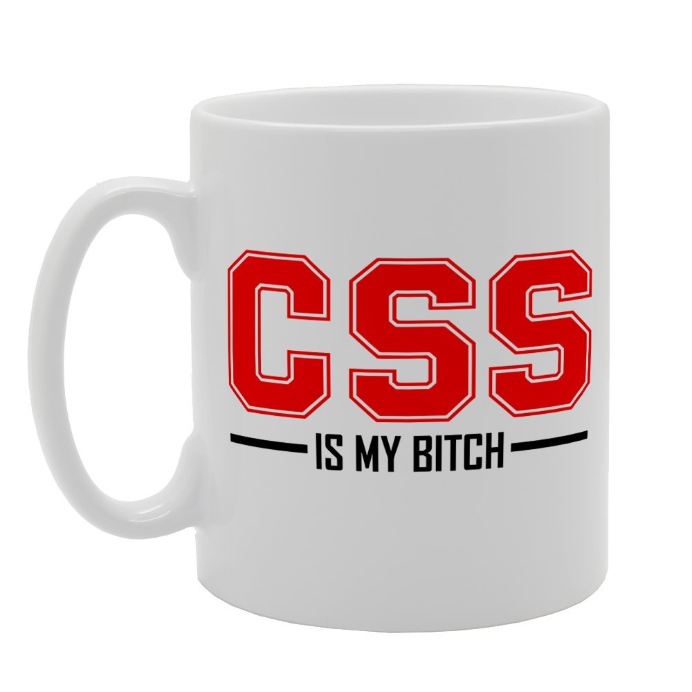 Css Is My Bitch Funny Joke   Printed Tea Coffee Ceramic  Mg1856 - Funny Printed Coffee Mug - Great Gift Idea