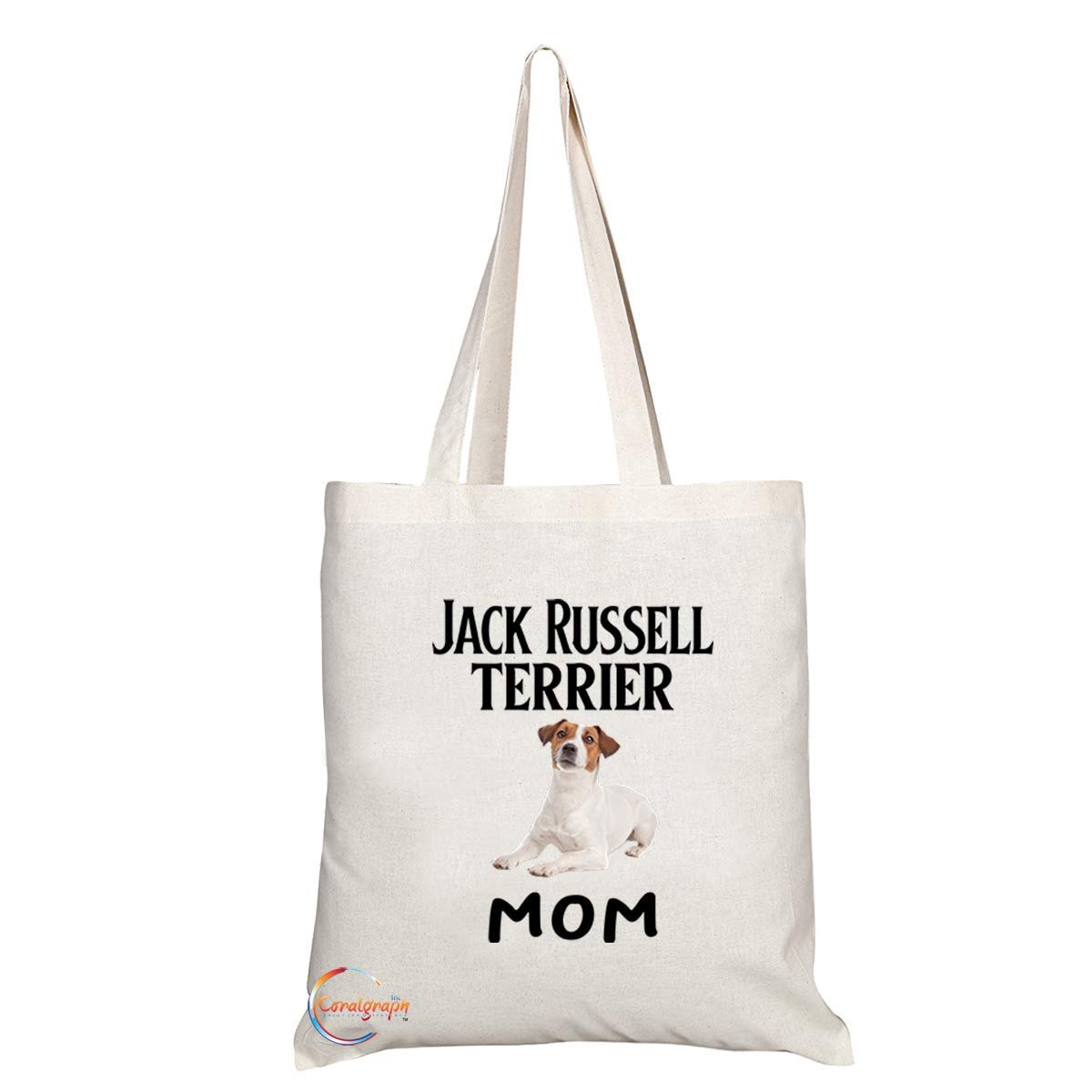 TB575 JACK RUSSELL TERRIER MOM Novelty Present Gift Printed Eco-Friendly Stylish Long Handled Tote Shoulder Bag