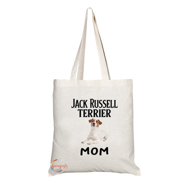 TB575 JACK RUSSELL TERRIER MOM Novelty Present Gift Printed Eco-Friendly Stylish Long Handled Tote Shoulder Bag