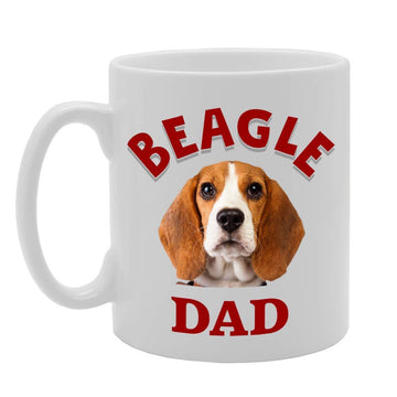 Beagle Dad   Printed Tea Coffee Ceramic  Mg4569 - Funny Printed Coffee Mug - Great Gift Idea