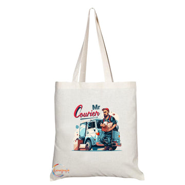 TB1759 Mr Courier Tote Bag - Great for Couriers, Delivery Drivers, Logistics Workers - Sustainable, Stylish, Long Handled, Durable and Reusable
