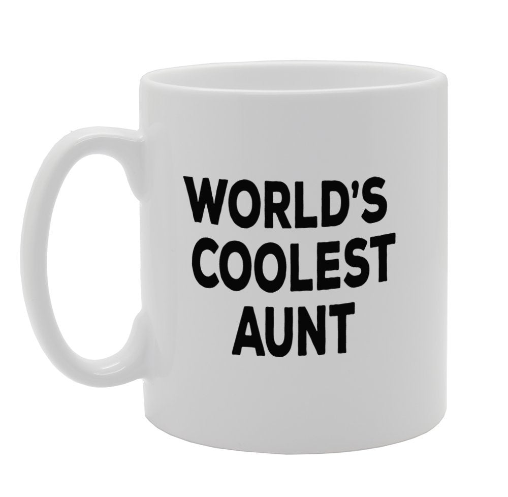 World'S Coolest Aunt   Printed Tea Coffee Ceramic  Mg988 - Funny Printed Coffee Mug - Great Gift Idea