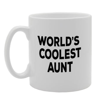 World'S Coolest Aunt   Printed Tea Coffee Ceramic  Mg988 - Funny Printed Coffee Mug - Great Gift Idea