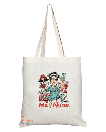 TB1988 Ms Nurse Tote Bag - Ideal for Nurses, Healthcare Workers, and Medical Professionals - Tote Bag with Caring Design