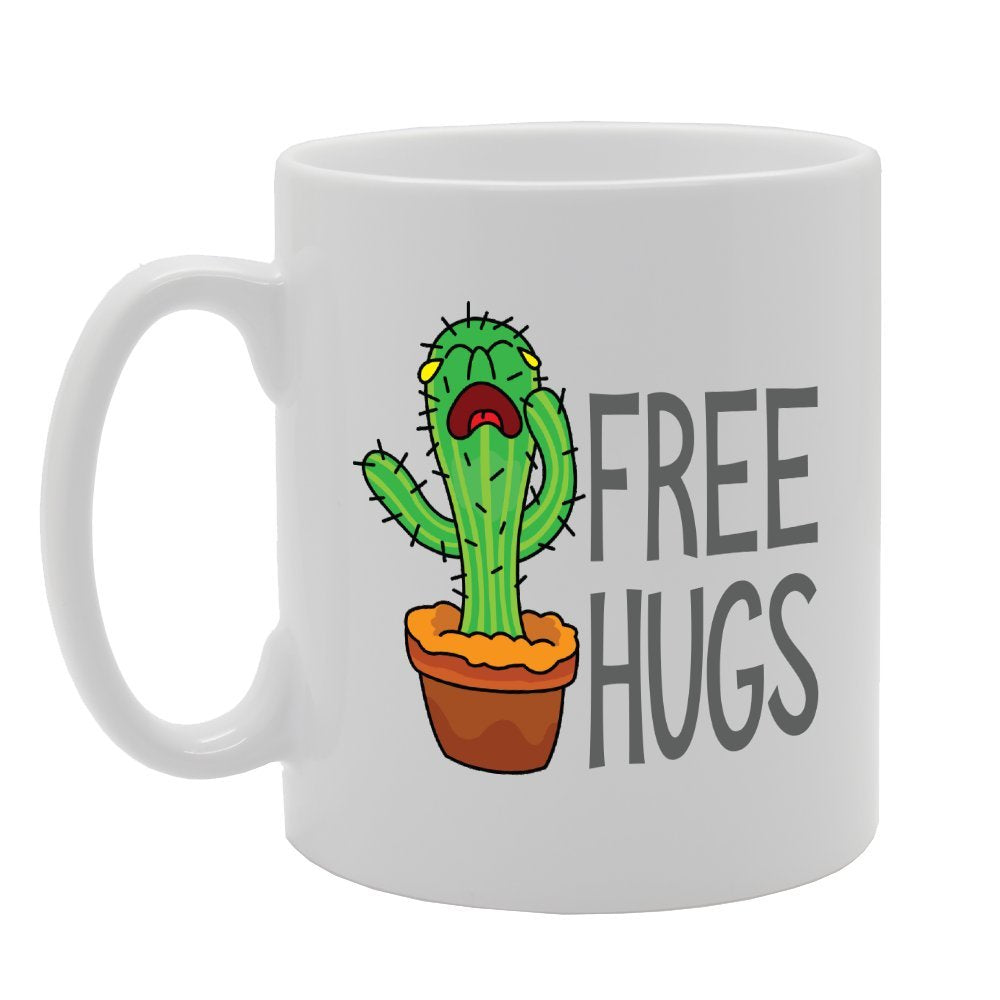 Free Hugs (B)   Printed Tea Coffee Ceramic  Mg3974 - Funny Printed Coffee Mug - Great Gift Idea