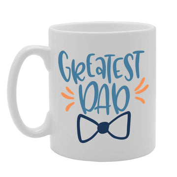 Greatest Dad Bowtie Fathers Day   Printed Tea Coffee Ceramic  Mg4796 - Funny Printed Coffee Mug - Great Gift Idea