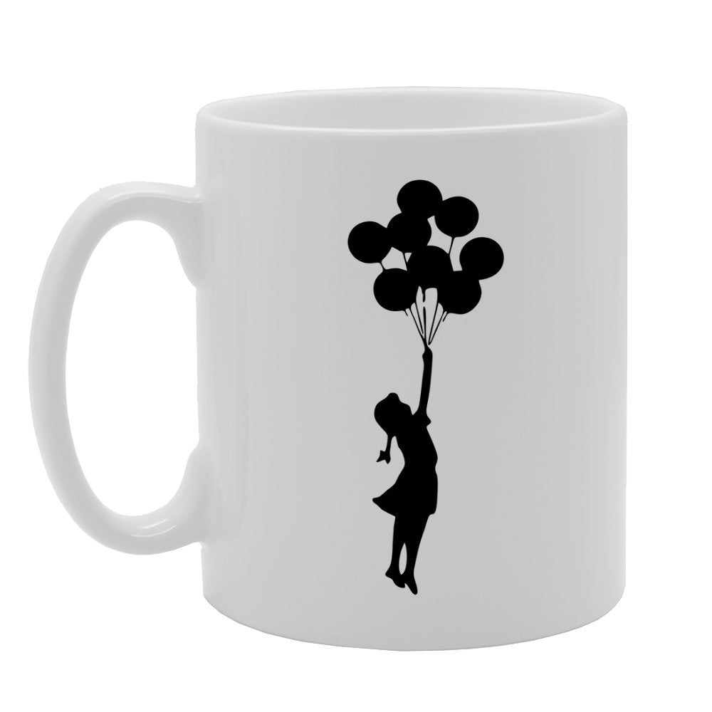 Banksky Balloon   Printed Tea Coffee Ceramic  Mg1250 - Funny Printed Coffee Mug - Great Gift Idea