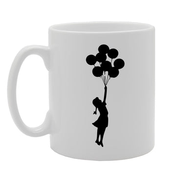 Banksky Balloon   Printed Tea Coffee Ceramic  Mg1250 - Funny Printed Coffee Mug - Great Gift Idea