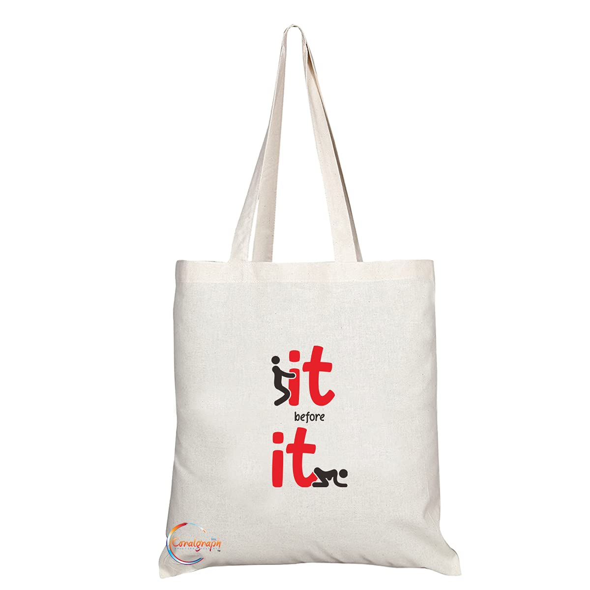 TB1461 It before It Novelty Present Gift Printed Eco-Friendly Stylish Long Handled Tote Shoulder Bag