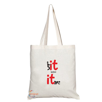 TB1461 It before It Novelty Present Gift Printed Eco-Friendly Stylish Long Handled Tote Shoulder Bag