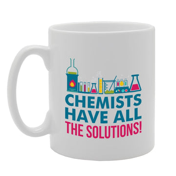 Chemists The Solutions!   Printed Tea Coffee Ceramic  Mg3093 - Funny Printed Coffee Mug - Great Gift Idea