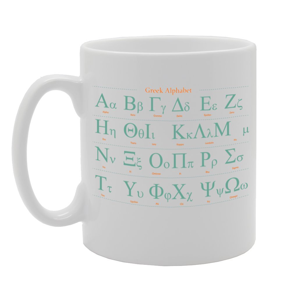 Greek Alphabet Alpha Education   Printed Tea Coffee Ceramic  Mg2156 - Funny Printed Coffee Mug - Great Gift Idea