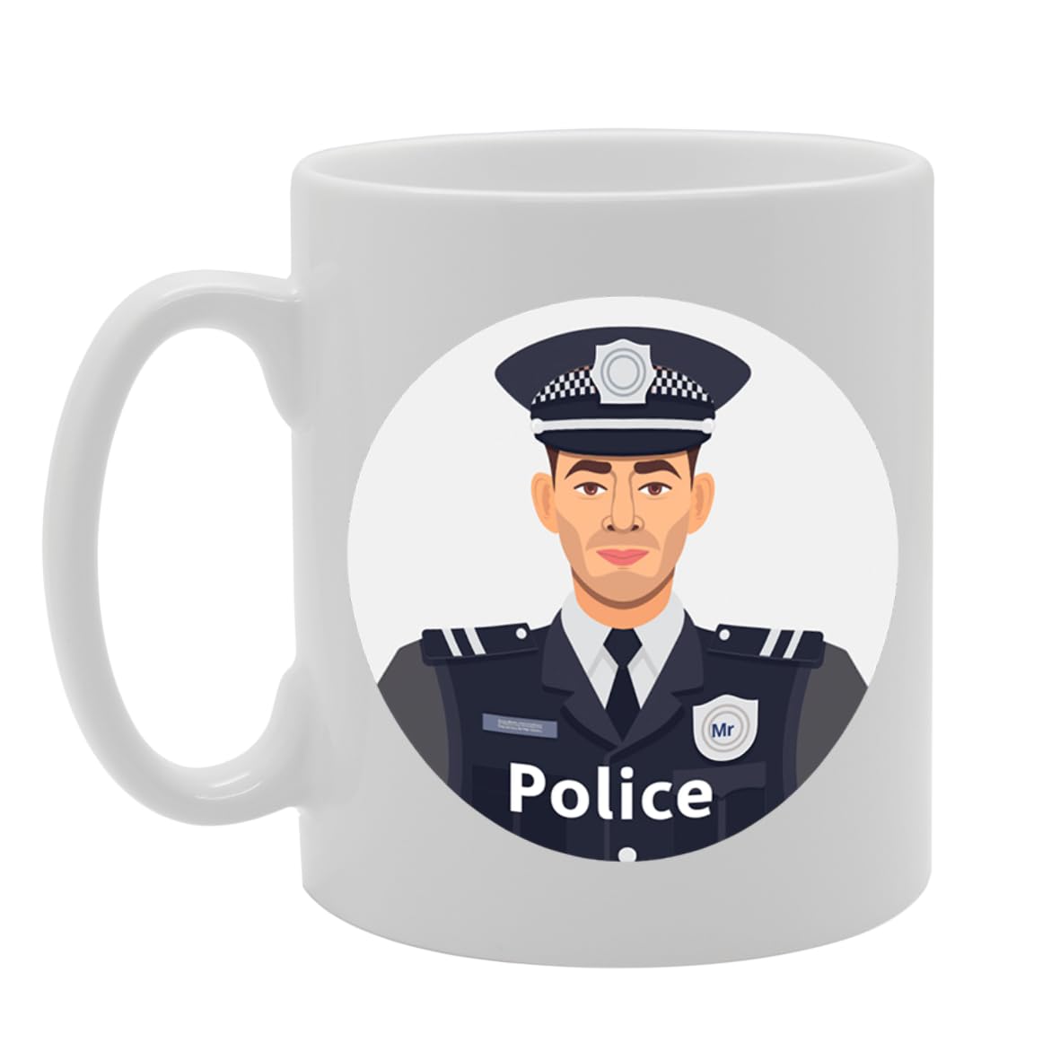 Mr Police  - Ideal For Policemen And Law Enforcement Officers, 11Oz Ceramic Coffee  For Male Officers And Justice Advocates Mg5935 - Funny Printed Coffee Mug - Great Gift Idea