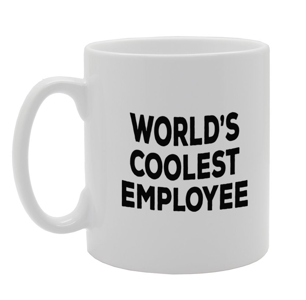 World'S Coolest Employee   Printed Tea Coffee Ceramic  Mg1372 - Funny Printed Coffee Mug - Great Gift Idea