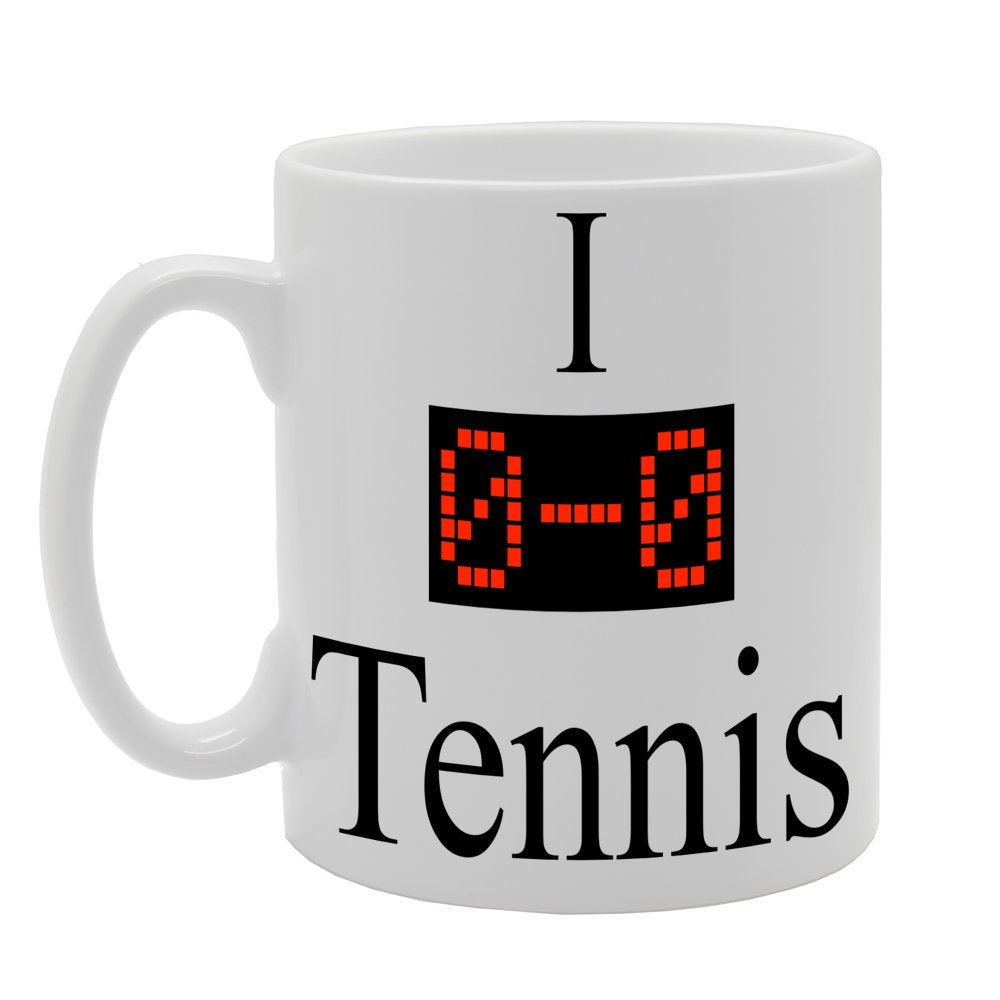 I Love Tennis   Printed Tea Coffee Ceramic  Mg245 - Funny Printed Coffee Mug - Great Gift Idea
