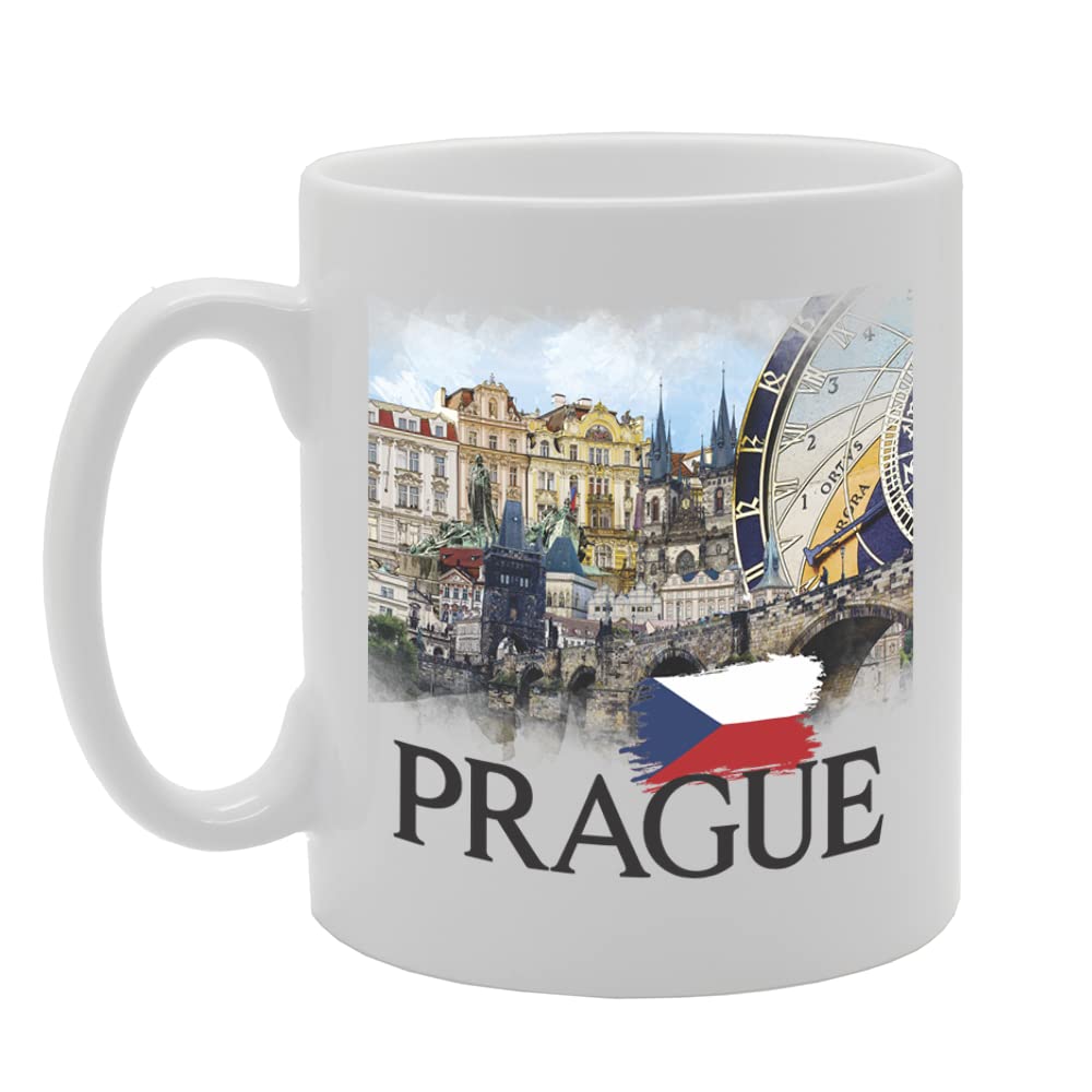 Prague Czech Republic - B   Printed Tea Coffee Ceramic  Mg5687 - Funny Printed Coffee Mug - Great Gift Idea