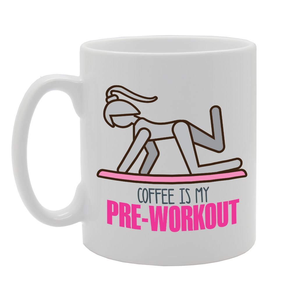 Coffee Is My Pre-Workout   Printed Tea Coffee Ceramic  Mg3588 - Funny Printed Coffee Mug - Great Gift Idea