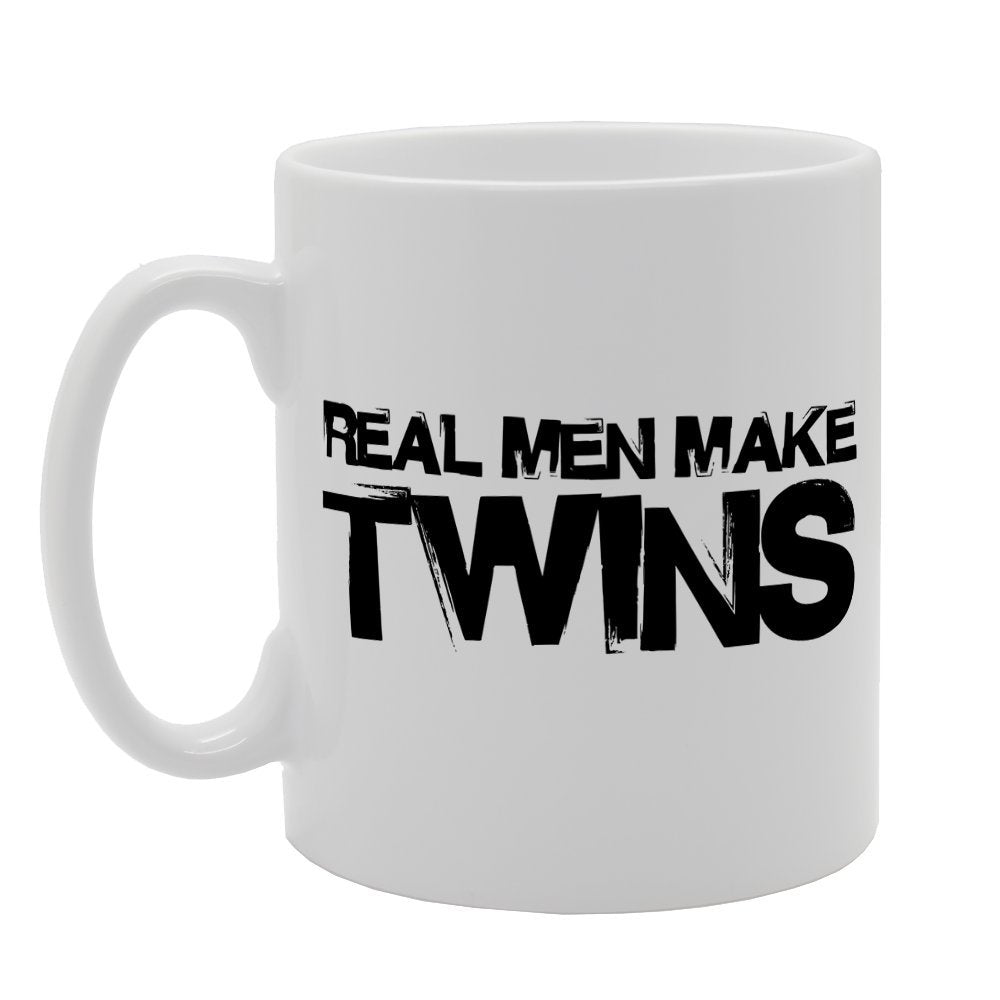 Real Men Make Twins   Printed Tea Coffee Ceramic  Mg1657 - Funny Printed Coffee Mug - Great Gift Idea