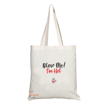 TB1459 Blow Me I'm Hot Novelty Present Gift Printed Eco-Friendly Stylish Long Handled Tote Shoulder Bag